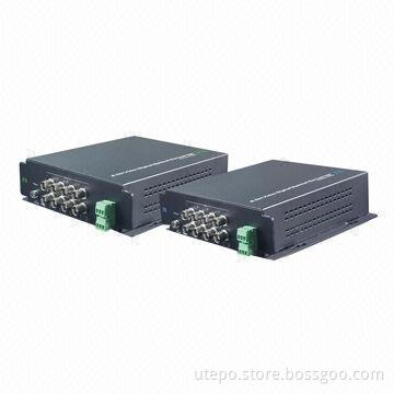 8CH Video + 1CH Data Fiber-optic Transceiver Video over Fiber Converter Extender for CCTV